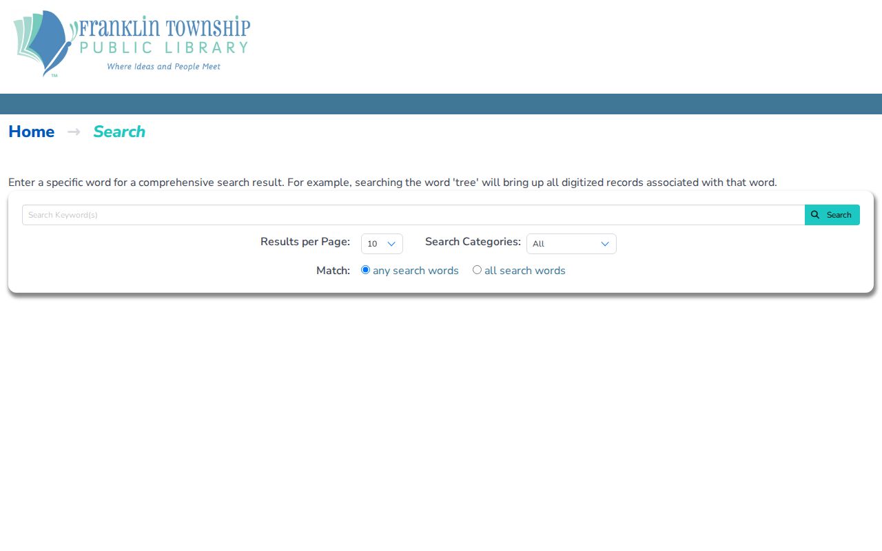 Franklin Township city directory research in the Digifind-It archive search