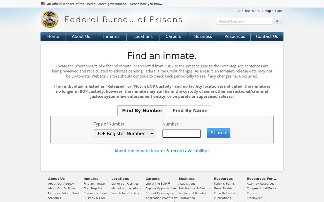 Franklin Township residents directory federal inmate-locator search
