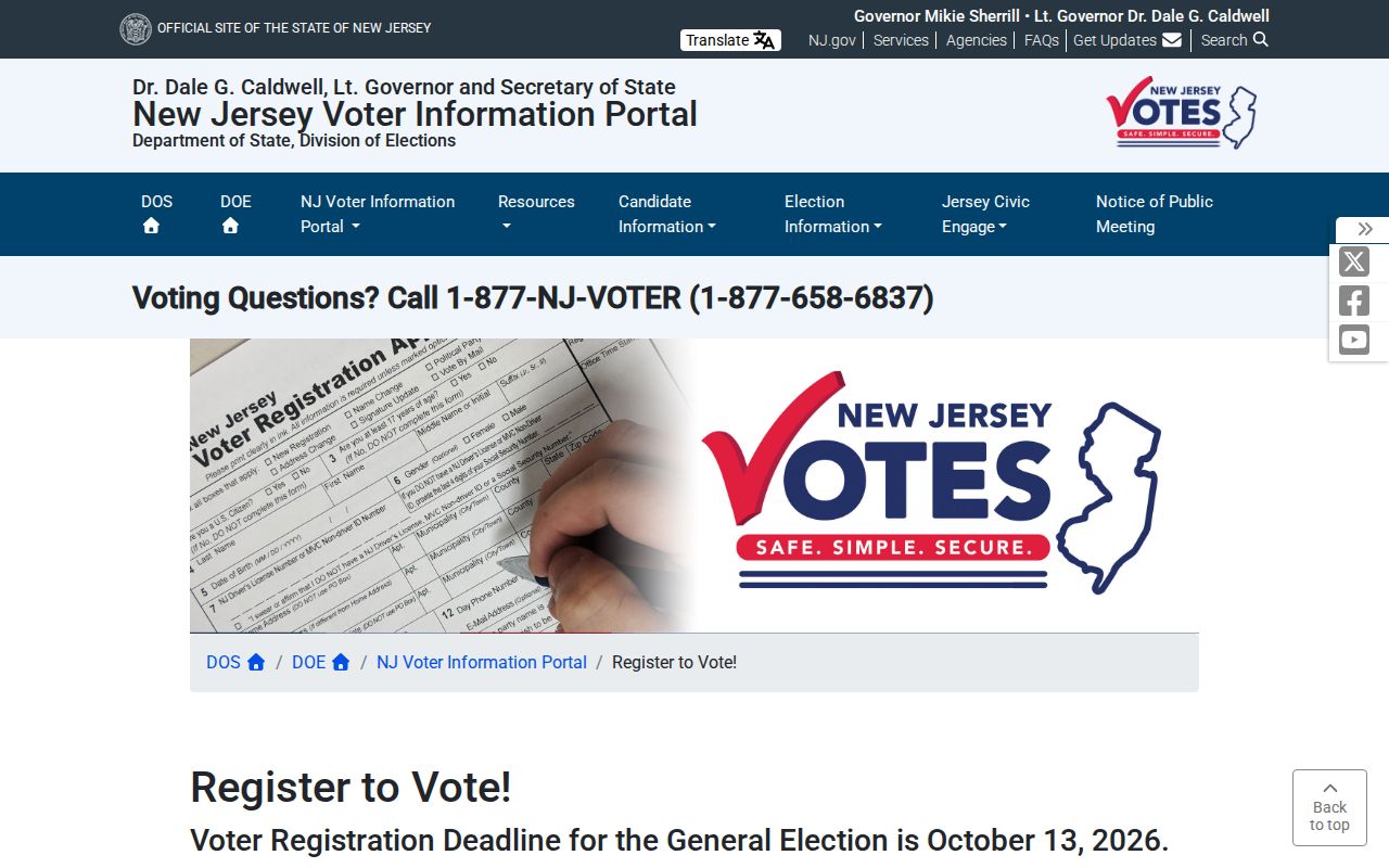 Franklin Township residents directory New Jersey voter-registration fallback page
